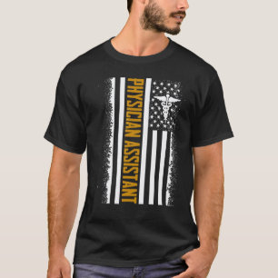 Stolze Arzthelferin US Amerikanische Flagge Kranke T-Shirt