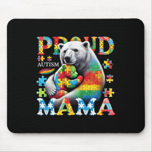 Stolze Autism Mama Bär Liebe Autismus-Bewusstsein  Mousepad