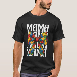 Stolze Autism Mom Schleife Autism Bewusstsein Mama T-Shirt