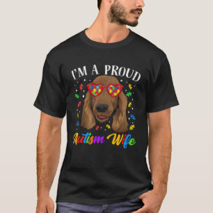 Stolze Autismus-Ehefrau Pudel Hund Autismus Puzzle T-Shirt