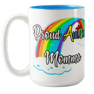 Stolze Autismus-Mama-Kaffeetasse Zweifarbige Tasse