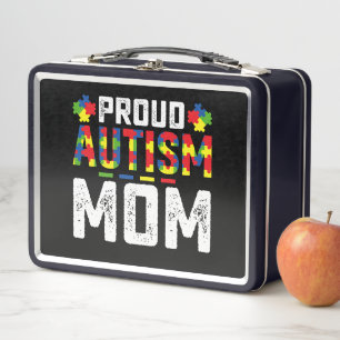 Stolze Autismus-Mutter-Bewusstsein Autistische Fam Metall Brotdose