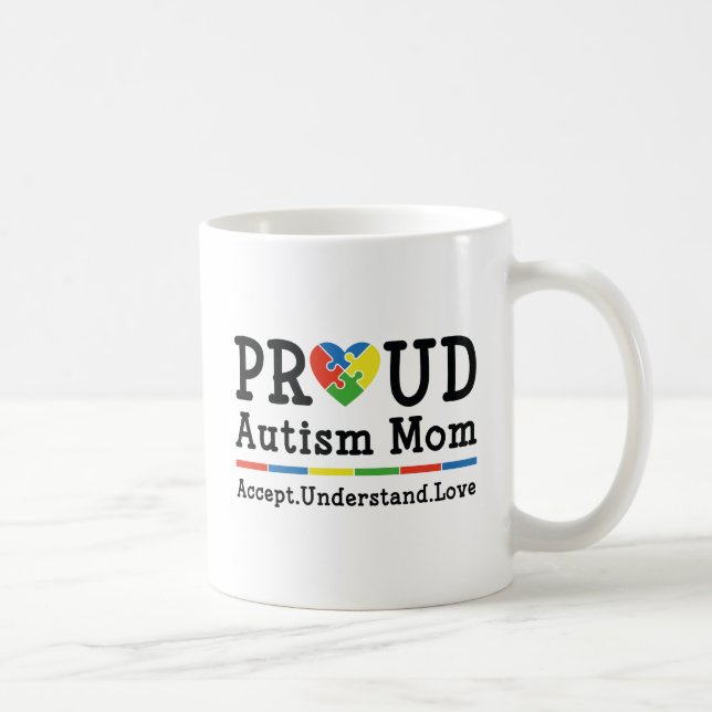 Stolze Autismus-Mutter Kaffeetasse (Rechts)