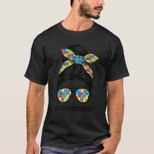 Stolze Autismus-Mutter Leben Unordentlicher Knoten T-Shirt