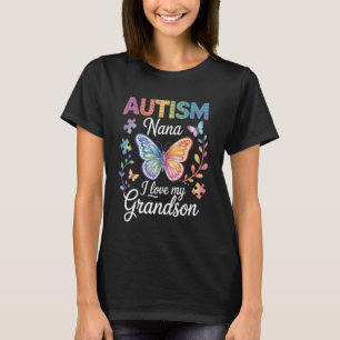 Stolze Autismus-Oma-Enkel Liebe Puzzle Herz Kunst T-Shirt