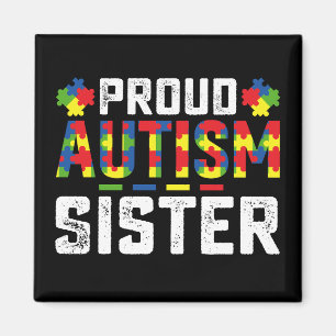 Stolze Autismus-Schwester-Bewusstsein Autistische Magnet