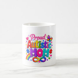 Stolze autistische Mama Bunter Kaffeebecher Kaffeetasse