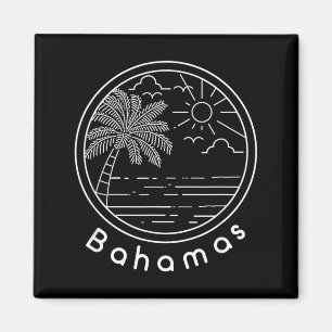 Stolze Bahamas Bahamaer Flagge Geschenk Design Ide Magnet