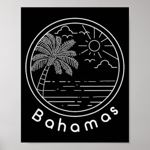 Stolze Bahamas Bahamaer Flagge Geschenk Design Ide Poster