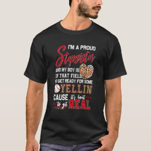 Stolze Baseball-Stiefschwester Baseball-Familie pa T-Shirt