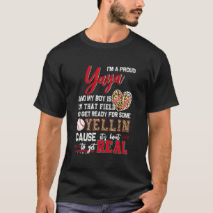 Stolze Baseball-Yaya-Baseball-Familien-Matching T-Shirt