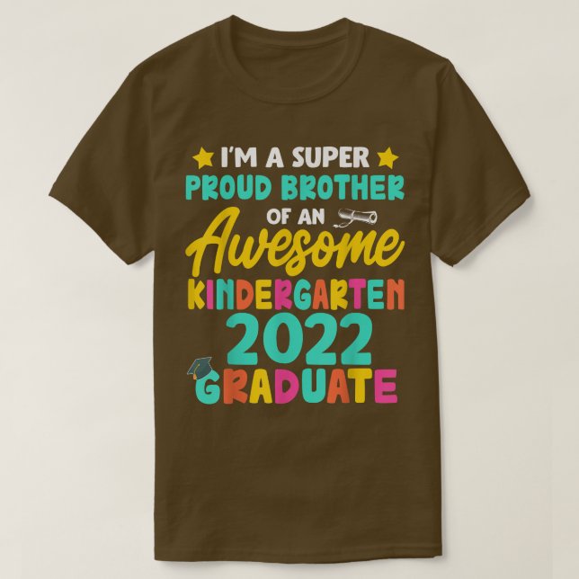Stolze Bruderklasse 2022 Kindergartenstudium T-Shirt (Design vorne)