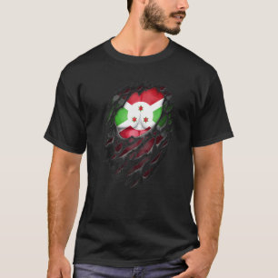 Stolze burundische Wurzeln Erbe zerrissen Riss Bur T-Shirt