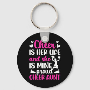 Stolze Cheer-Tante einer Cheerleader-Tante Cheerle Schlüsselanhänger