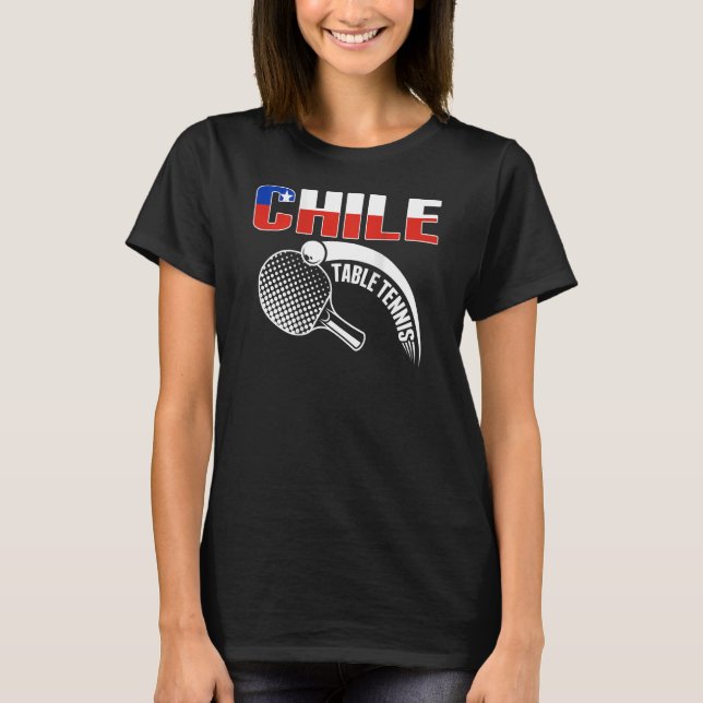 Stolze Chile Tischtennis Chilenische Ping Pong Unt T-Shirt (Vorderseite)