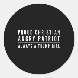 Stolze christliche Trump-Anhängerin Republikanerin Runder Aufkleber