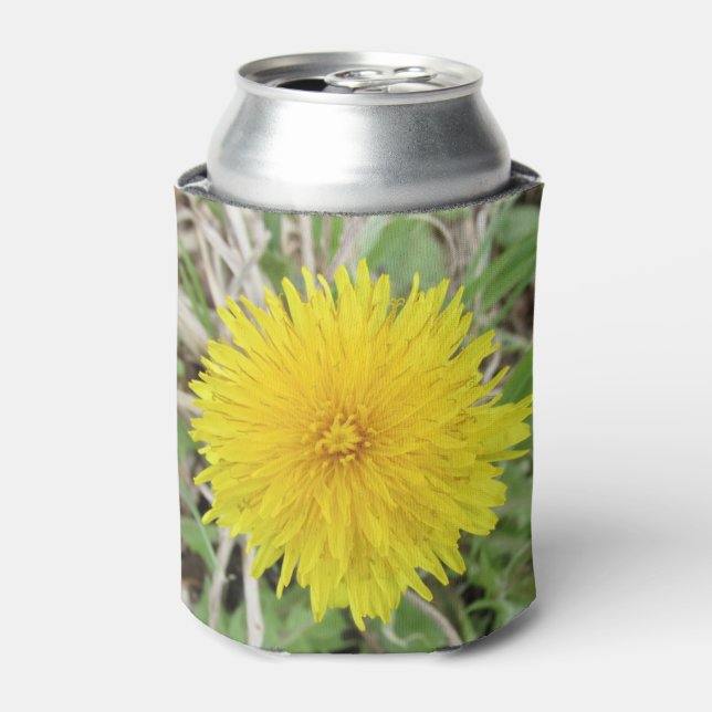 Stolze Dandelion-Blume. Dosenkühler (Kanne Vorderseite)