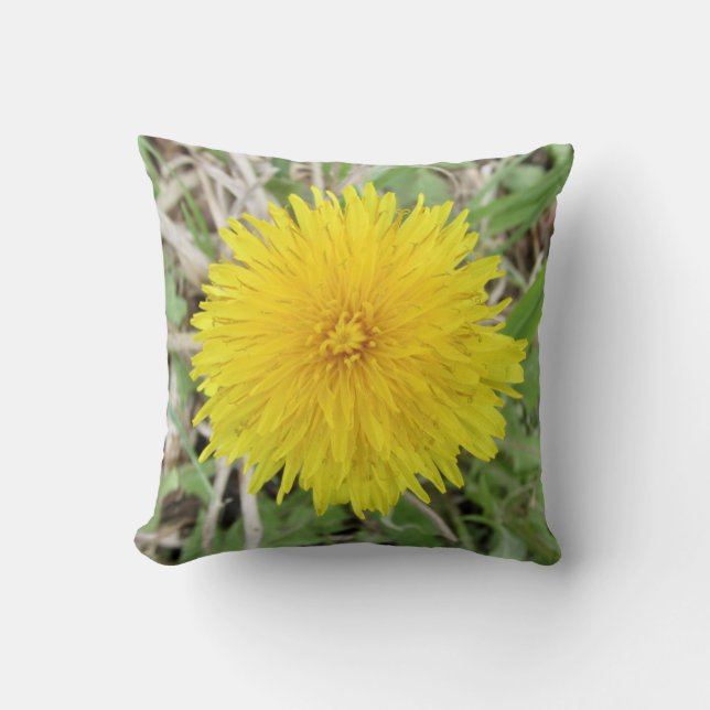 Stolze Dandelion-Blume. Kissen (Vorderseite)