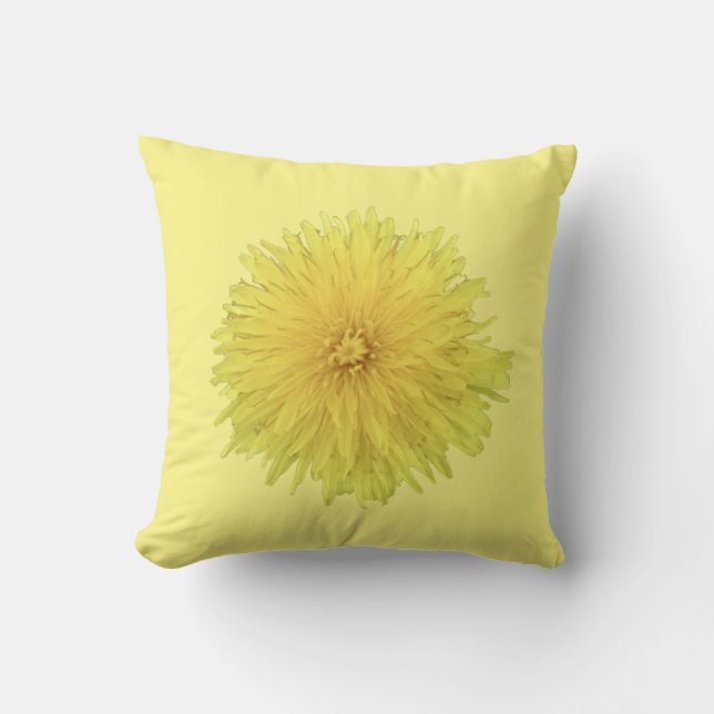 Stolze Dandelion-Blume. Kissen (Vorderseite)