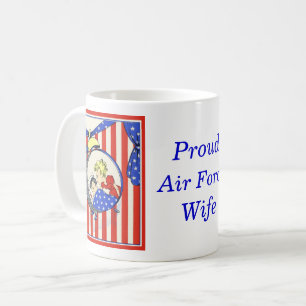 stolze Ehefrau der Air Force, Vintage-Design Kaffeetasse