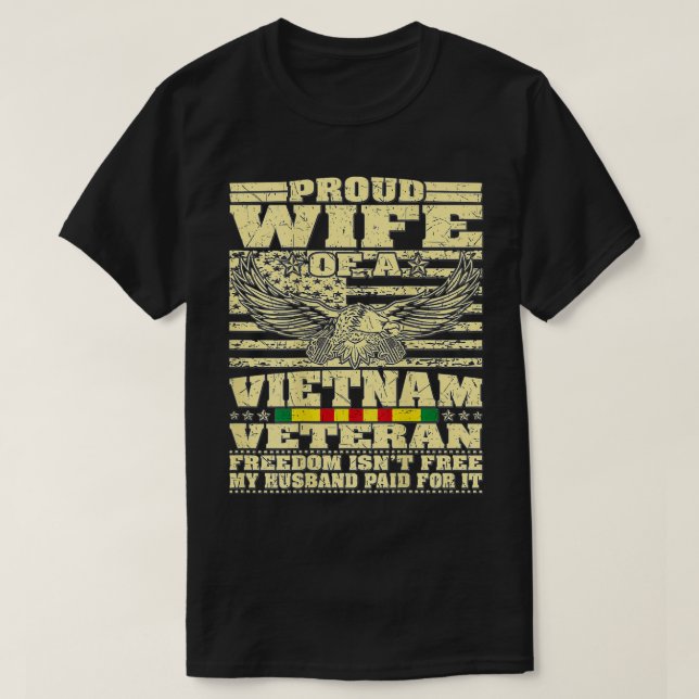 Stolze Ehefrau der Kriegsfreiheit Vietnams T-Shirt (Design vorne)