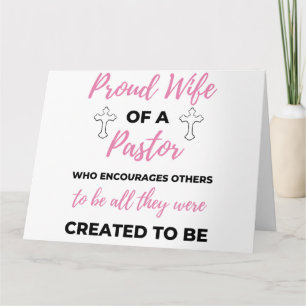 Stolze Ehefrau eines Pastors, der bl Karte