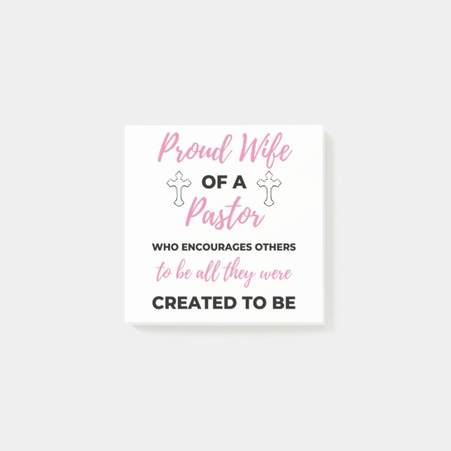 Stolze Ehefrau eines Pastors, der bl Post-it Klebezettel (Vorderseite)