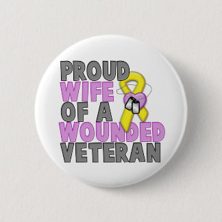 Stolze Ehefrau eines verletzten Veterans Button