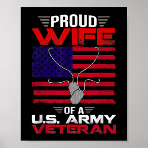 Stolze Ehefrau eines Veteranen der US-Armee Poster