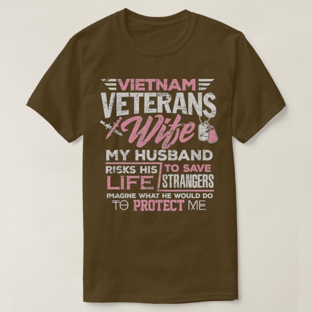 Stolze Ehefrau eines vietnamesischen Veteranen T-Shirt (Design vorne)
