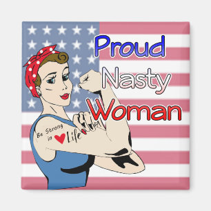 Stolze eklige Frauen-patriotischer Demokrat-Magnet Magnet