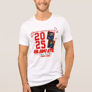 Stolze Eltern der Foto-Familie mit Abschluss 2025 Tri-Blend Shirt