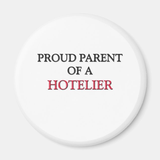 Stolze Eltern eines HOTELIERS Magnet (Vorne)