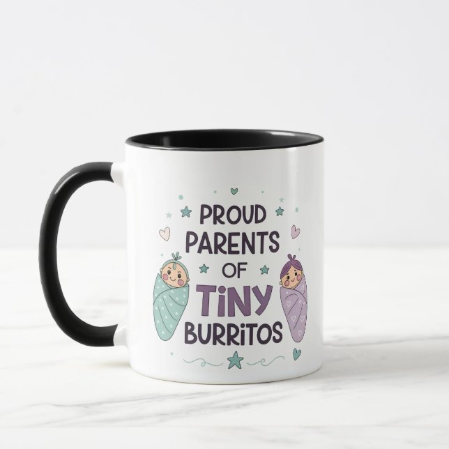 Stolze Eltern von winzigen Burritos Kunst Tasse (Links)