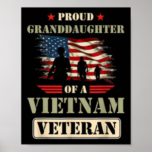 Stolze Enkelin eines vietnamesischen Veteranen-Ged Poster