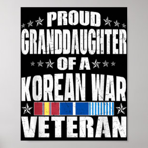 Stolze Enkeltochter eines Veteranen aus dem Koreak Poster