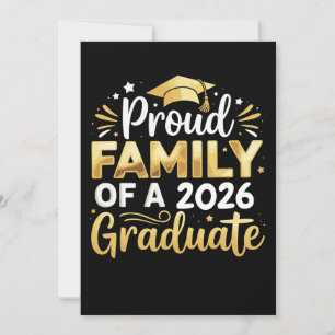Stolze Familie eines Absolventen von 2026 26 Gold Ankündigung