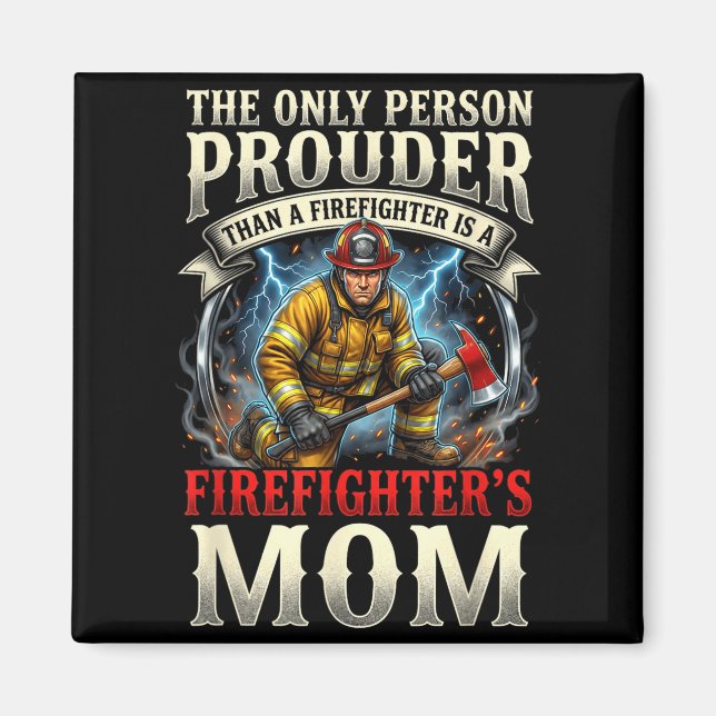Stolze Feuerwehrmutter Feuerwehr-Design Magnet (Vorne)