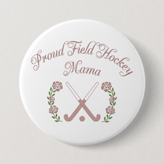 Stolze Field-Hockey-Mama | Feminine Varsity Hockey Button