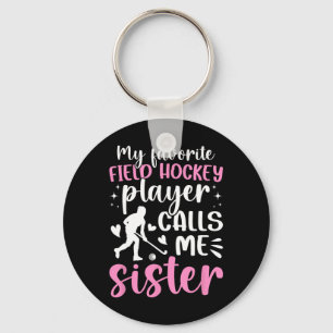 Stolze Field-Hockey-Schwester eines Field-Hockey-S Schlüsselanhänger