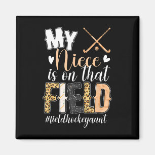 Stolze Field Hockey Tante eines Field Hockey Spiel Magnet