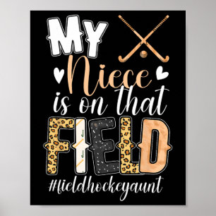 Stolze Field Hockey Tante eines Field Hockey Spiel Poster