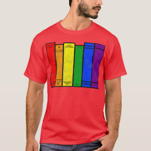 Stolze Flag-Bücher Booklet Rainbow Que Reader Gay T-Shirt