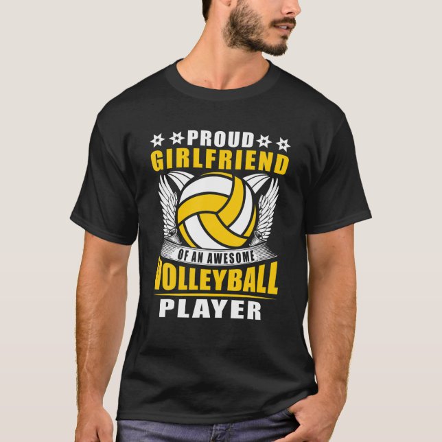 Stolze Freundin eines Phantastischen Volleyballspi T-Shirt (Vorderseite)