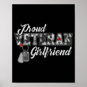 Stolze Freundin eines Veteranen Tarnanzug Familie  Poster