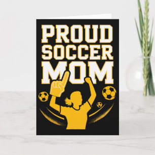 Stolze Fußball-Mama Fröhlicher Fan-Support für Müt Karte