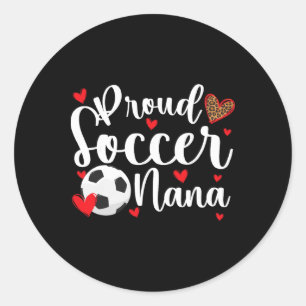Stolze Fußball-Oma eines Fußballspielers Oma Runder Aufkleber