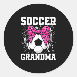 Stolze Fußball-Oma Fußball-Fan Muttertag  Runder Aufkleber