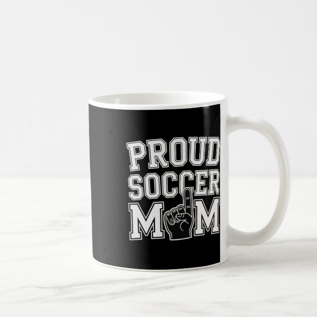 Stolze Fußballmutter Fröhlicher Fan-Support für Mü Kaffeetasse (Rechts)