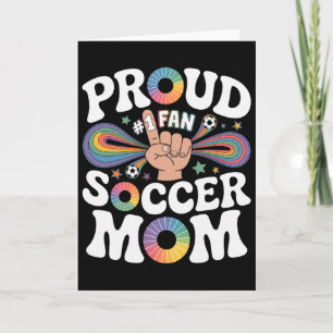 Stolze Fußballmutter Fröhlicher Fan-Support für Mü Karte